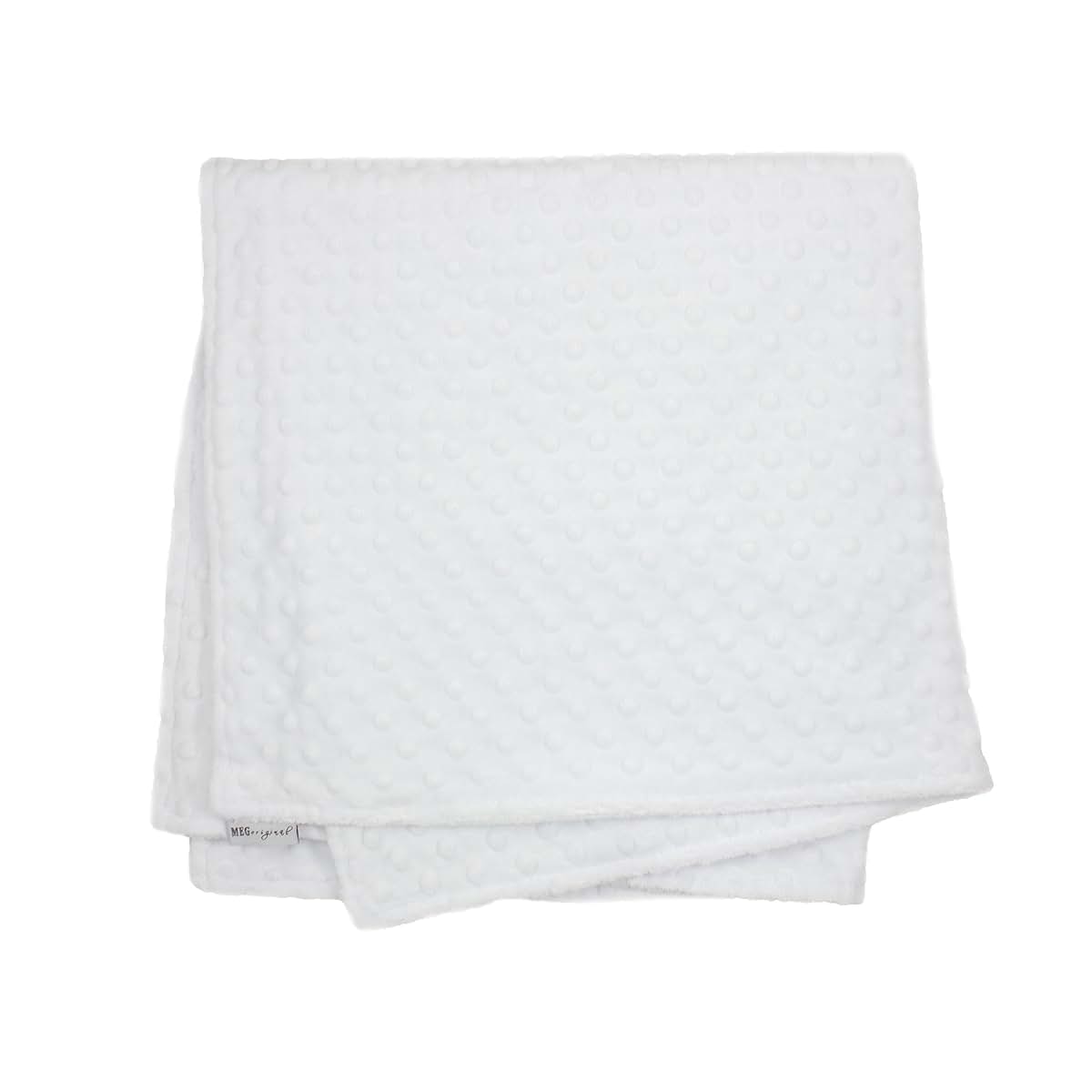 Meg Original Snow White Minky Dot Baby Blanket (photo 4)