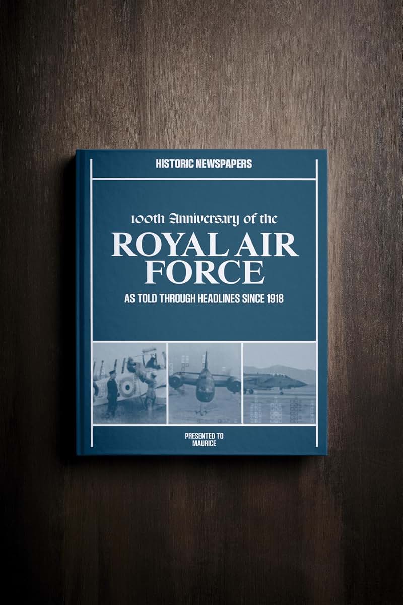 Signature Gifts RAF Personalized War Newspaper History Book