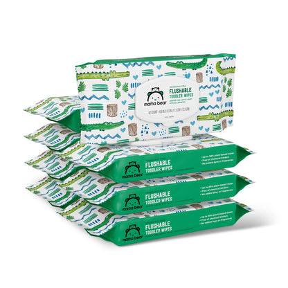 Mama Bear Flushable Wipes Unscented