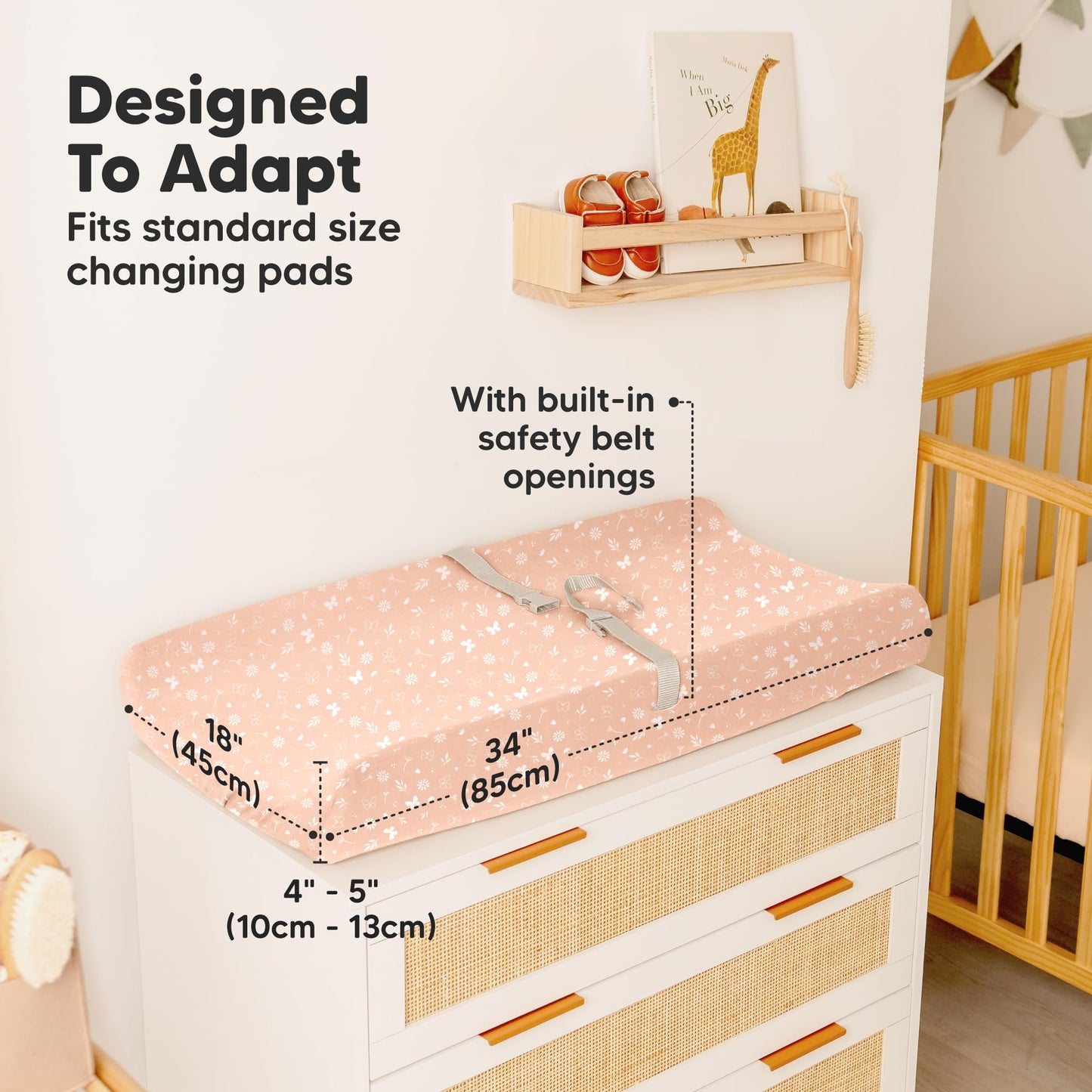 KeaBabies Soothe Changing Pad Covers 2-Pack