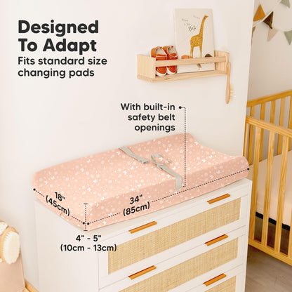 KeaBabies Soothe Changing Pad Covers 2-Pack