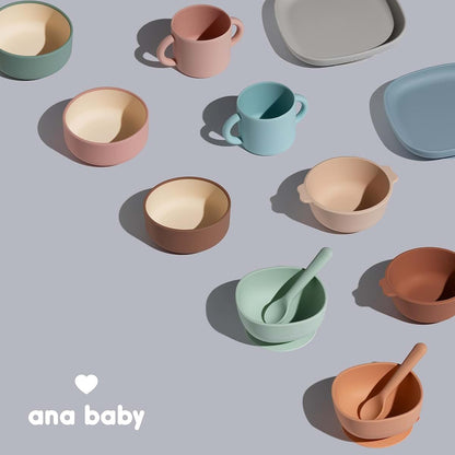 Ana Wiz Ltd Silicone Baby Bowls with Lids, 2 Pack