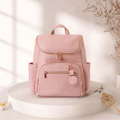 Hannah&Sophia Hannah & Sophia Ready to Roam Diaper Backpack, 3-Piece, AirTag, Rose Pink (photo 2)