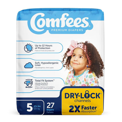 108PK Comfees Baby Baby Diaper Size 5, Over 27 lbs. CMF-5, 108 Ct (photo 2)