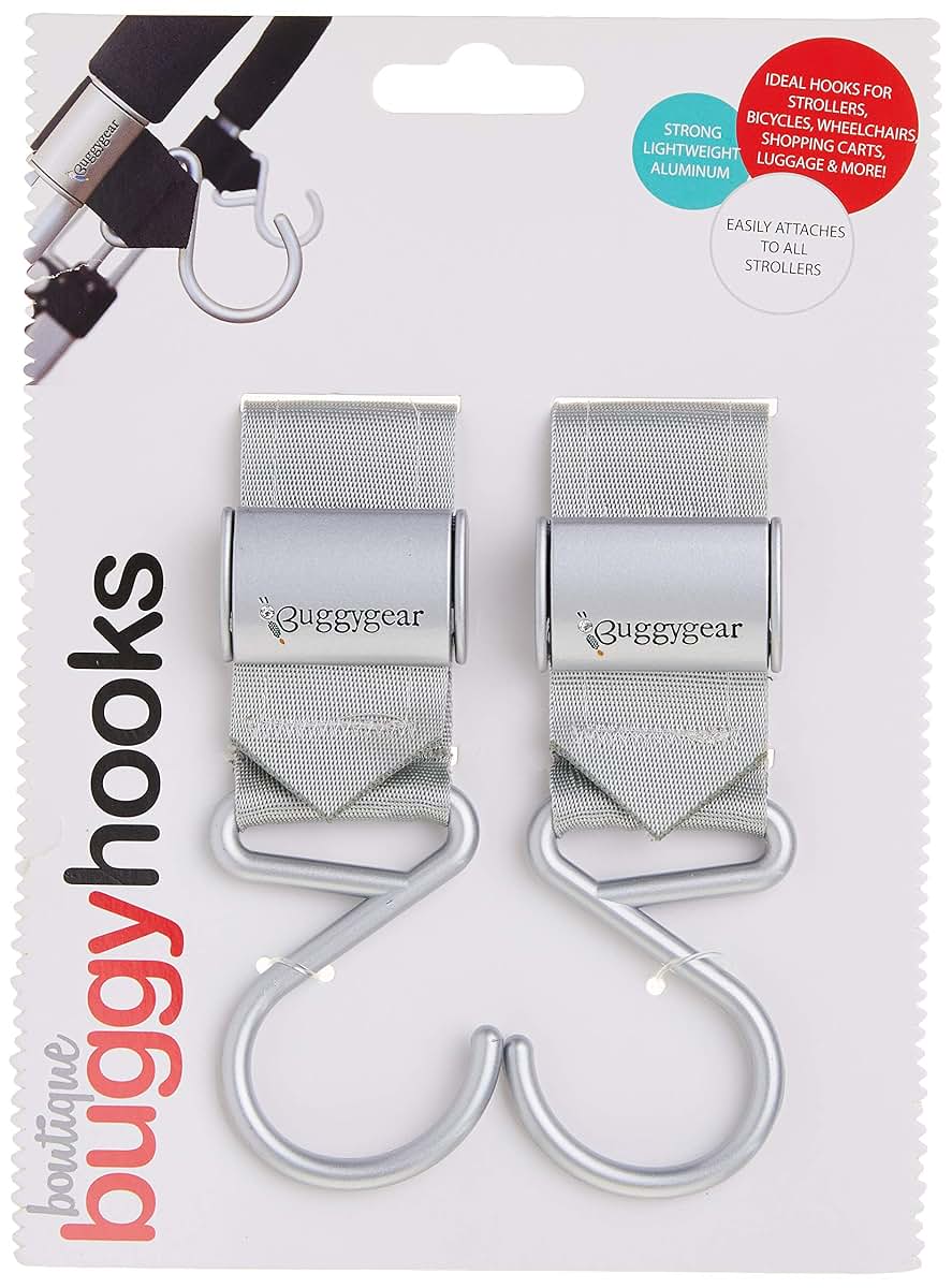 Buggygear Boutique Stroller Hooks, Platinum, 2 Count (photo 3)