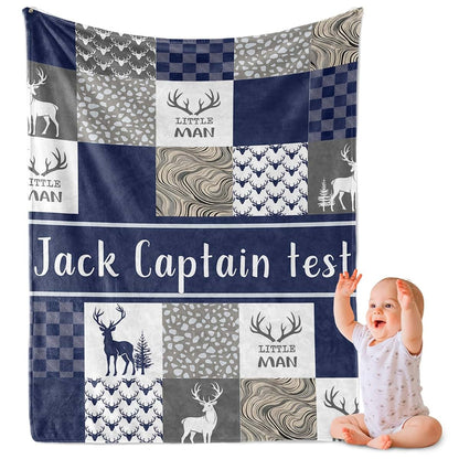 BabyOneStop Personalized Animal Print Baby Blanket