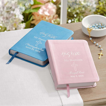 Let's Make Memories Personalized Pink Bible with Silver Foil-Edged Pages (photo 3)