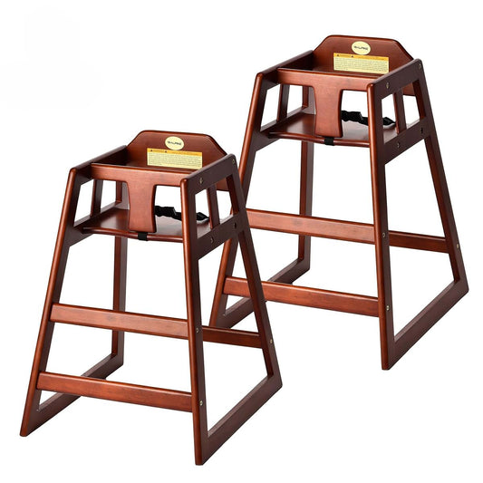 Alpine Wooden High Chairs for Babies and Toddlers with Safety Strap, Commercial Grade Restaurant High Chair, Durable