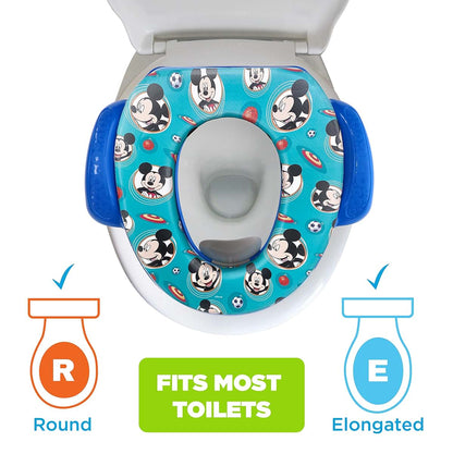 Disney Mickey Mouse Happy Days Soft Potty Training Seat with Easy Grip Handles
