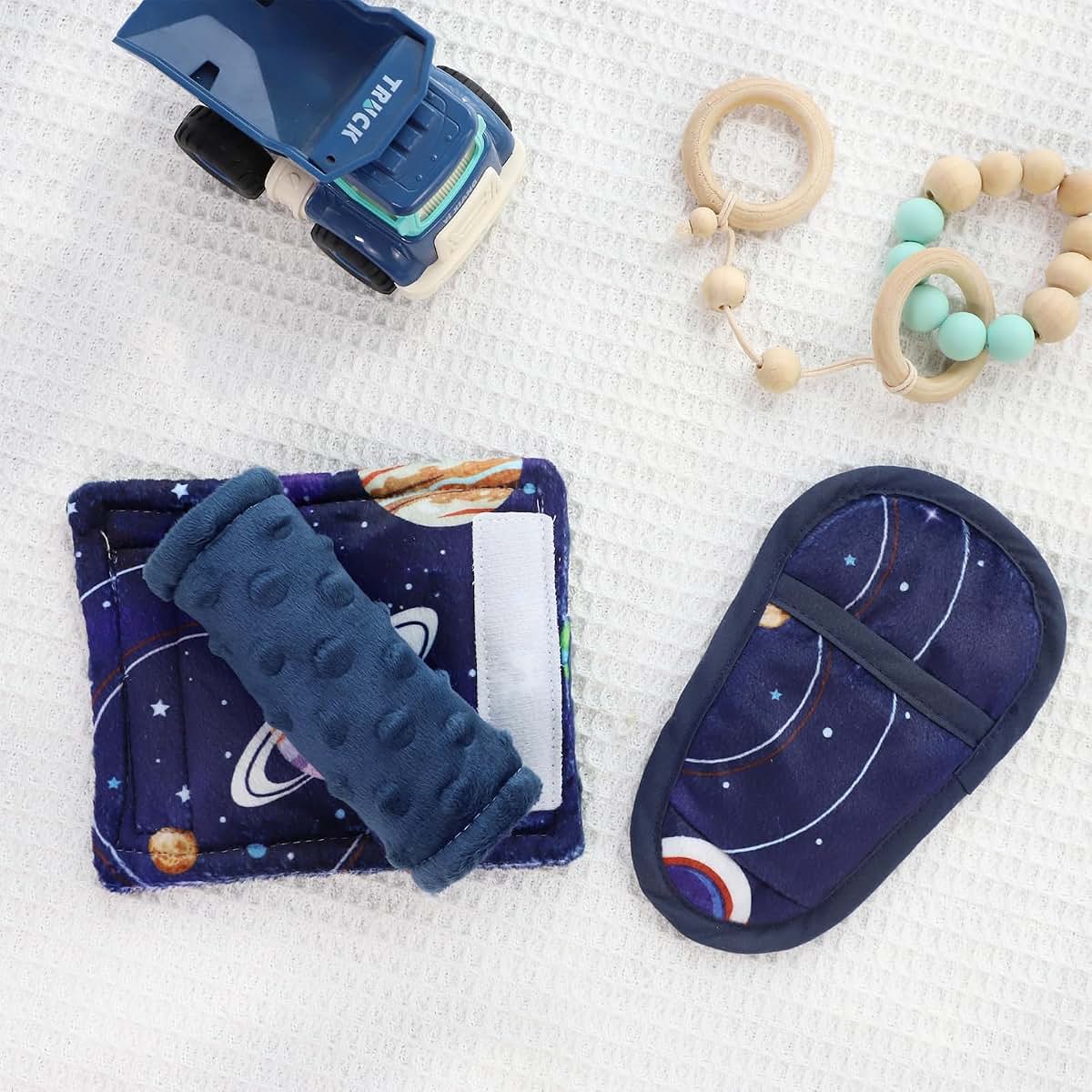 SWESEN Baby Car Seat Strap Covers, Soft Minky Fabric Shoulder Pads