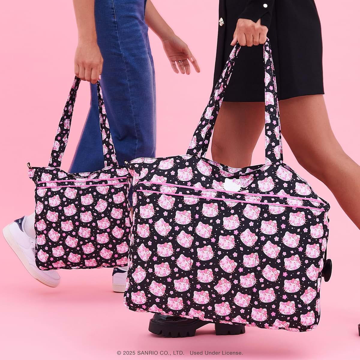JuJuBe x Hello Kitty Super Be Plus Tote Bag, Cherry Blossom Pink