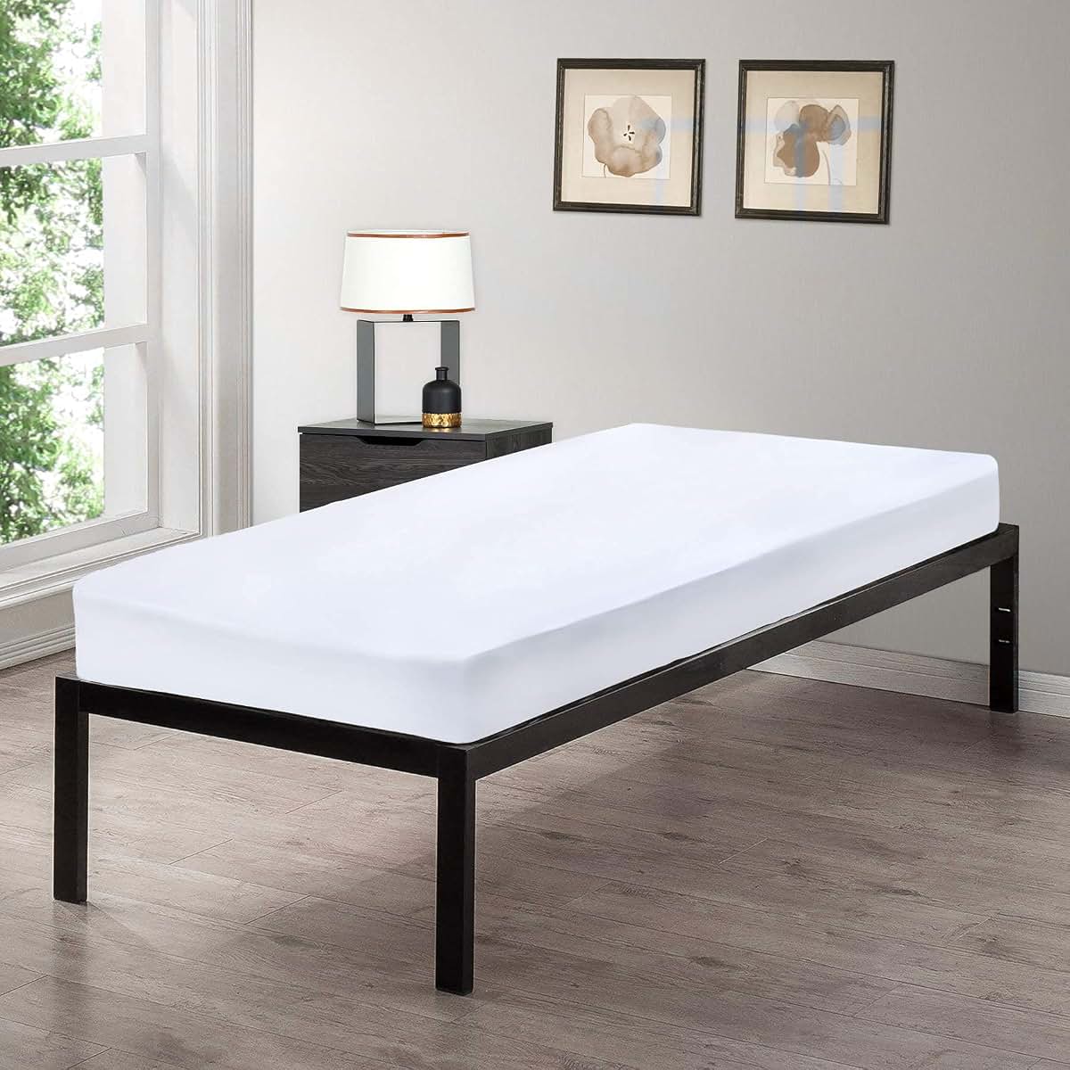 Gilbins Cotton/Poly Fitted Cot Sheet, White