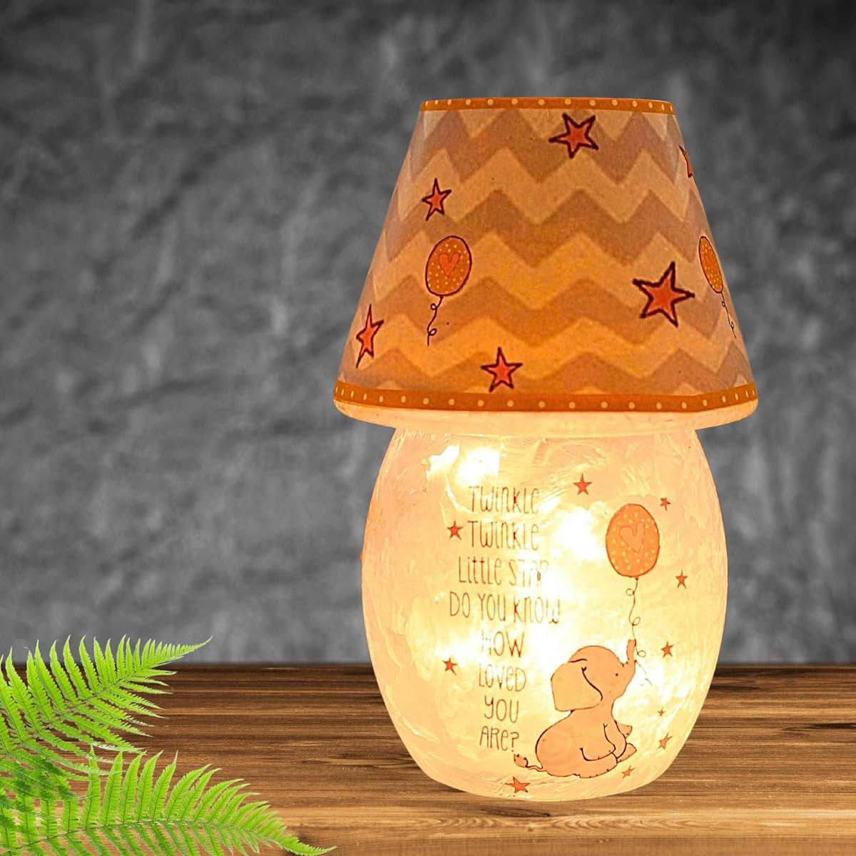 Stony Creek Moon & Stars Lit Votive W Shade Lighted Glass Accent Ske9226sccl Twinkle New Baby Gift Nursery 5.50In (1Pc) (photo 2)
