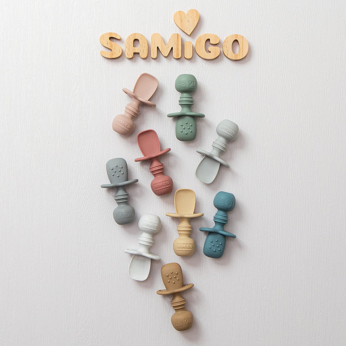 SamiGo Silicone Baby Spoons Self Feeding