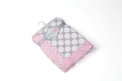 Bacati Elephants Pink and Grey Blanket