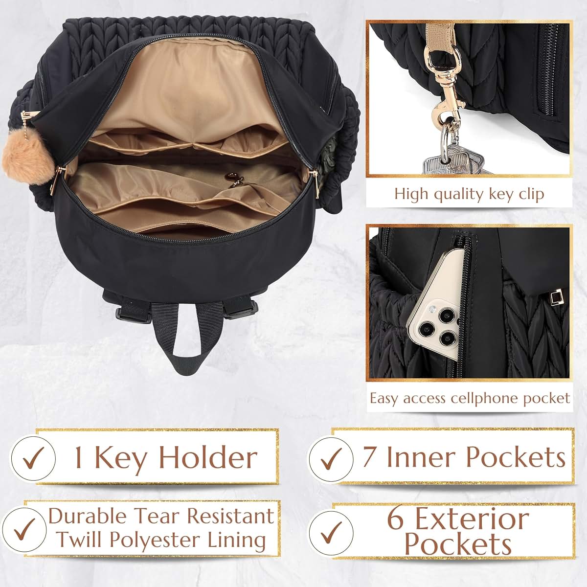 SEWBOO Diaper Bag Newborn Baby Backpack Black (photo 4)