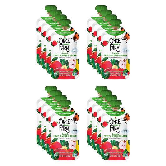 Once Upon a Farm Green Kale and Apples Refrigerated Pouches Pack of 16
