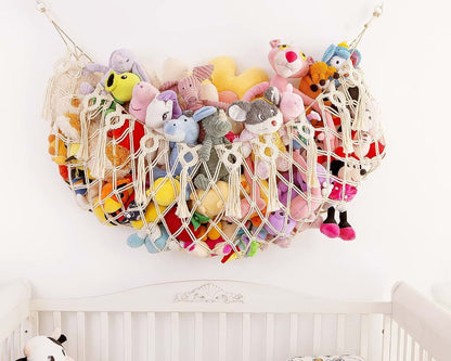 MAKEONEWO Stuffed Animal Net or Hammock -Wall Mounted-Handmade Macrame Toy Hammock Organizer Stuffed Animal Display (photo 3)
