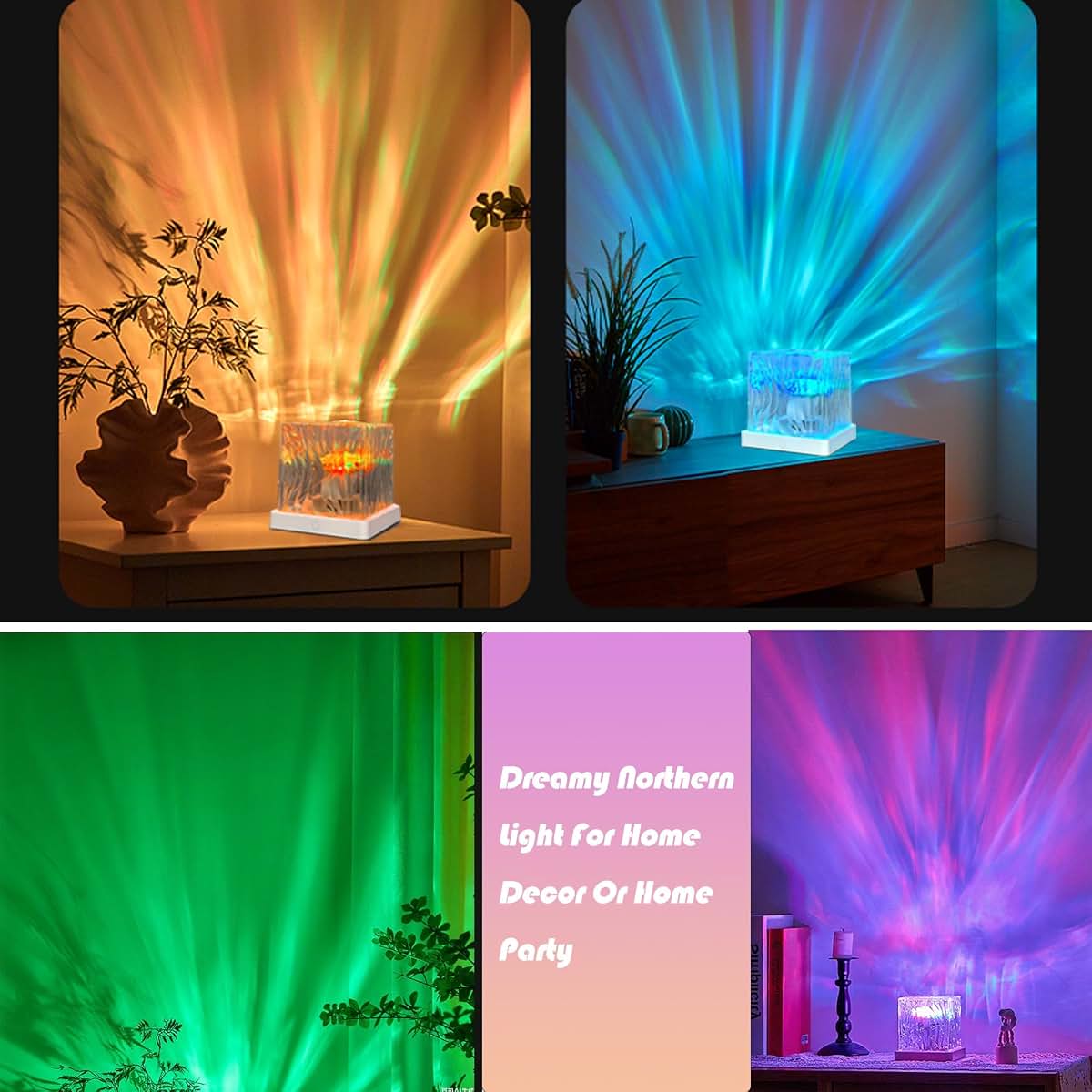 Northern Lights Galaxy Projector - 360 Degree Cube Ambient Light