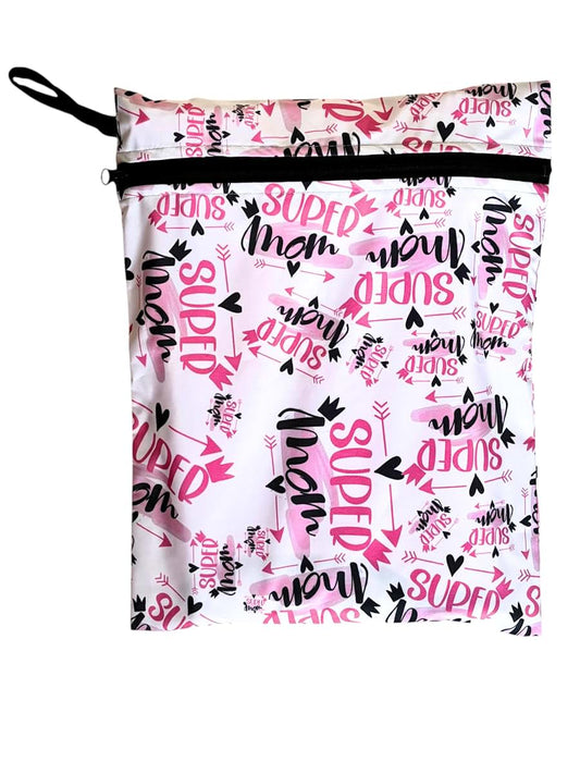 Yorni Waterproof Wet Bag 2-Pack, Reusable Leakproof Organizer for Swimwear, Cloth Diapers & Travel, 11.81 x 14.57 inch