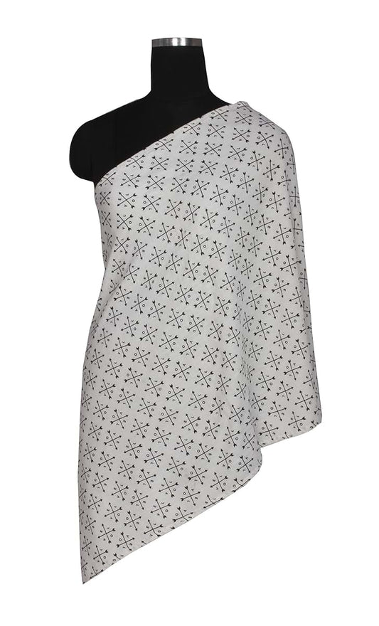 Bacati - 100 Percent Cotton Muslin (Nursing Scarf, Black Love/Arrows)