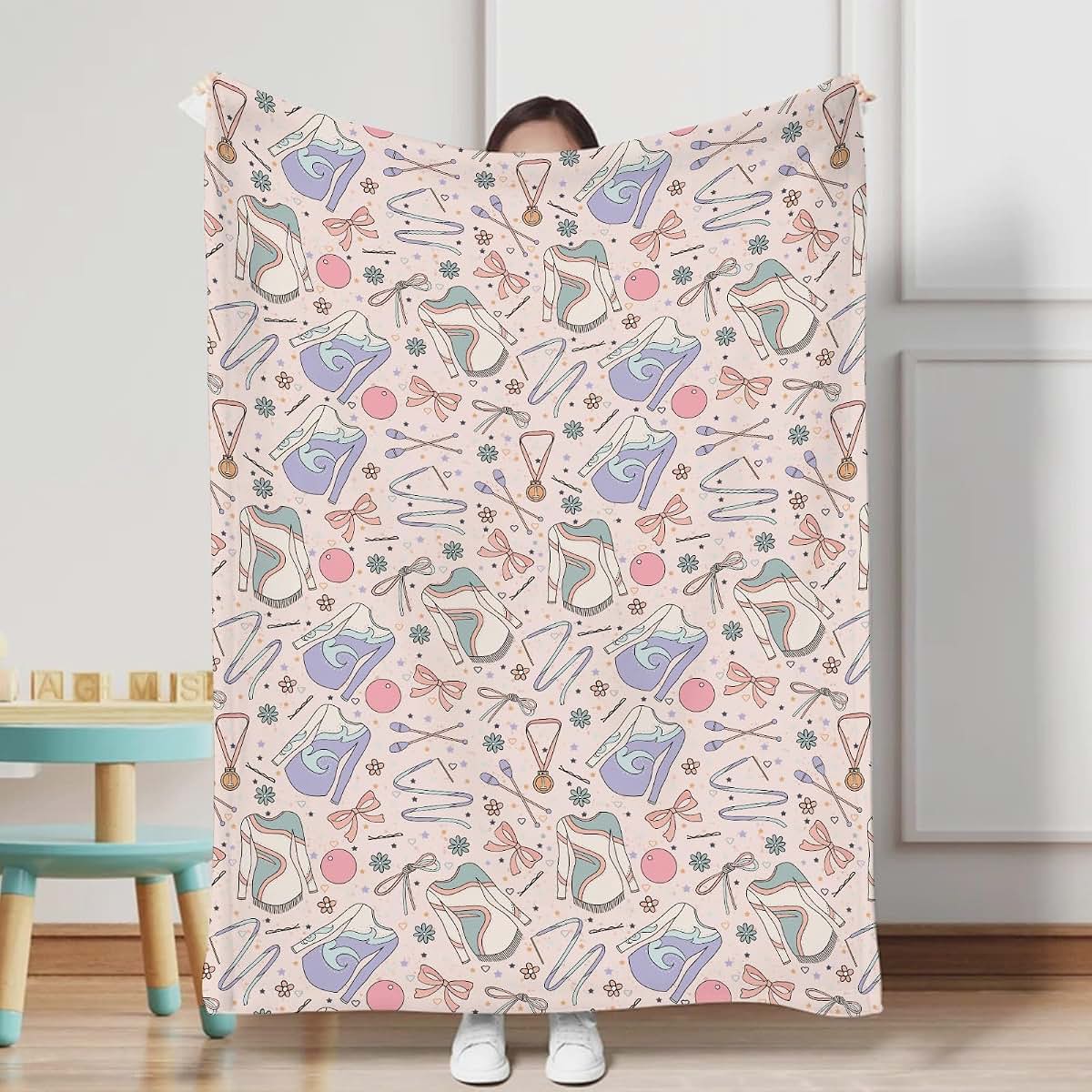 KASTLEE Gymnastics Floral Baby Blanket