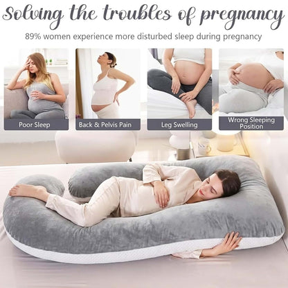 Amorosé G-Shape Memory Foam Maternity Pillow with Bamboo and Velour Cover (photo 3)