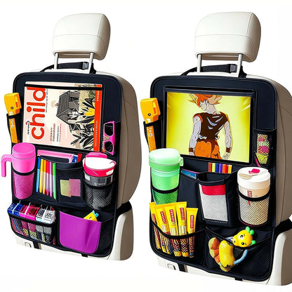 Arikit Car Back Seat Organizer And Kick Mat With Tablet Holder, 2 Pack