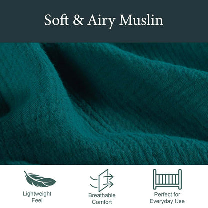 Ababy Custom Size Baby Fitted Sheet in Deep Teal Muslin Cotton