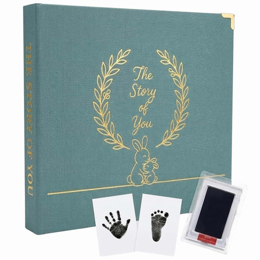 Lunamia Memories Baby Memory Book And Keepsake Journal In Green