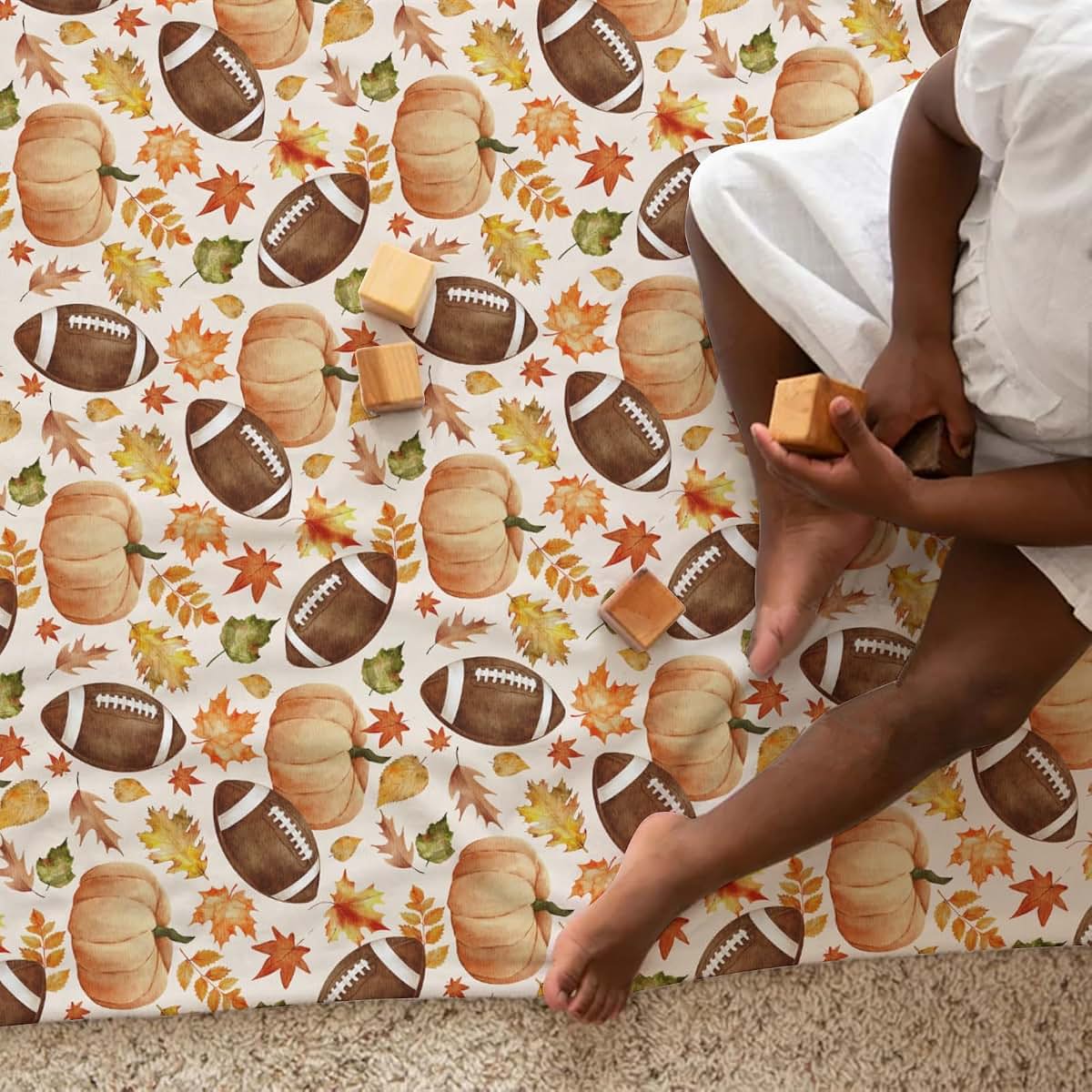 Hwmmbh Autumn Harvest Baby Blanket, Flannel, 30x40 inch