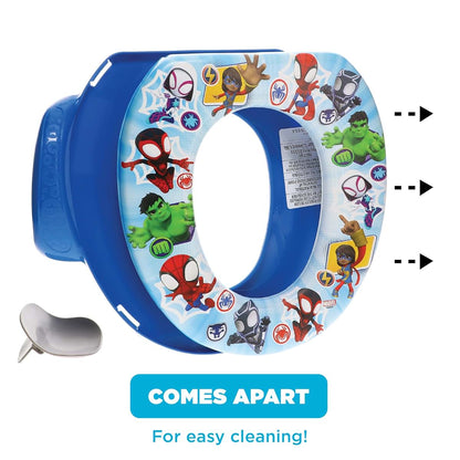 Spidey and His Amazing Friends Soft Potty Seat with Easy Grip Handles, Made in USA