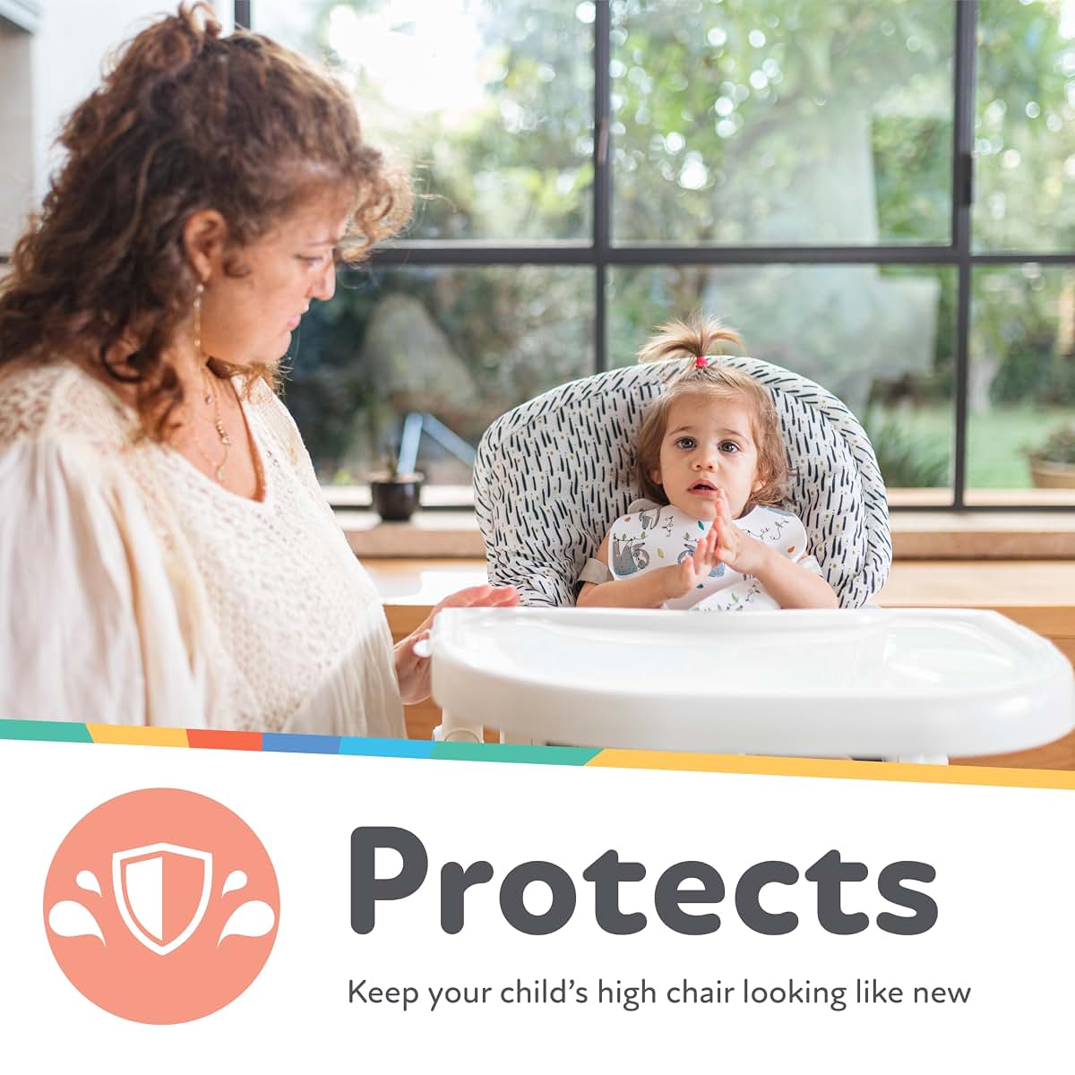 Nuby Baby High Chair Cover | Water Resistant Spill & Crumb Protection