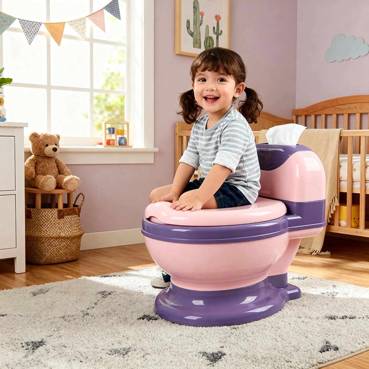 Luocute Baby Potty Training Toilet, Emulational Large Size Universal Detachable Potty Training Toilet, Potty Chair for (photo 3)