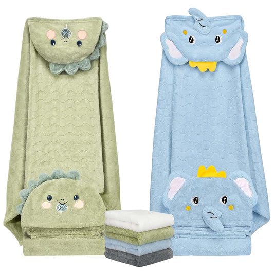 BabyOneStop 6 Pcs Toddler Towels Set Large 55 In X 27.5 In