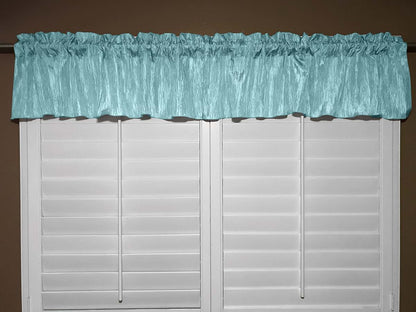 Zen Creative Designs Crinkle Taffeta Window Valance, Aqua