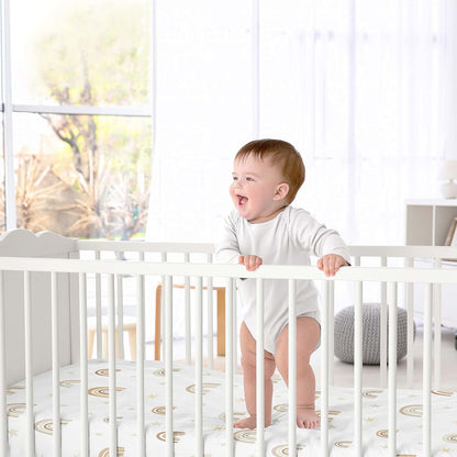 Sweet Jojo Designs Boho Rainbow Crib Sheet for Baby or Toddler Nursery