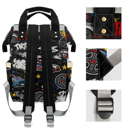 YallLocoMo Personalized Diaper Bag Backpack Gift Race Cars Star Ultimate Nappy Bag: Spacious, Waterproof & Perfect for (photo 4)