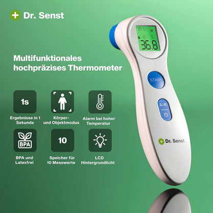 Dr. SensT Infrared Forehead Thermometer With 3-Colour Backlight
