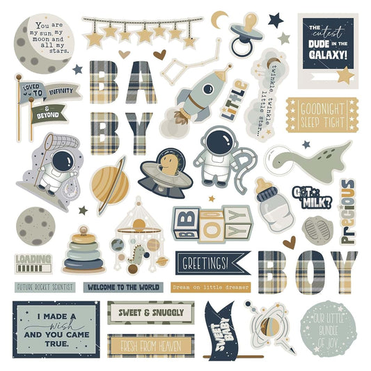 PhotoPlay To The Moon And Back Dinosaur Elements Sticker Sheet
