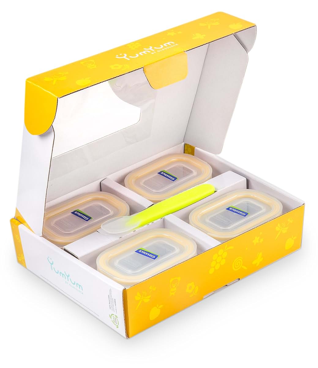 Glass Lock Baby Meal Set 9 Pc Glass Food Storage Container