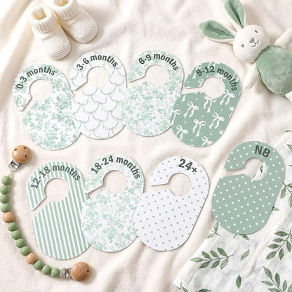 Acellegic Green Bow Baby Closet Dividers, Double-Sided