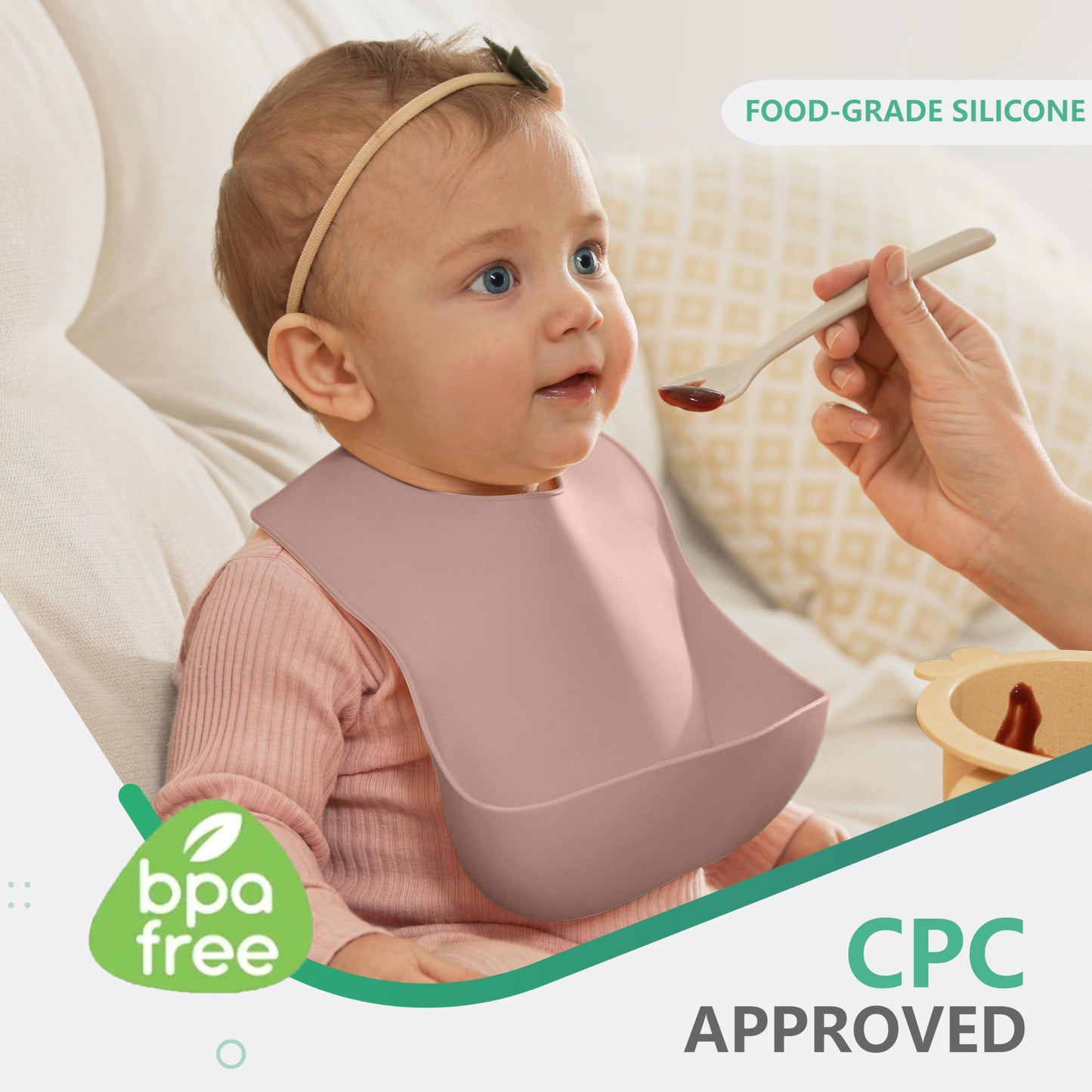 Cuddle Campus Silicone Bibs Set of 3