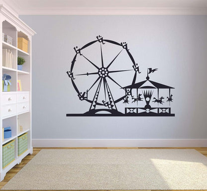 Carnival Carousel Wall Sticker Art Decal for Kids Room Decor