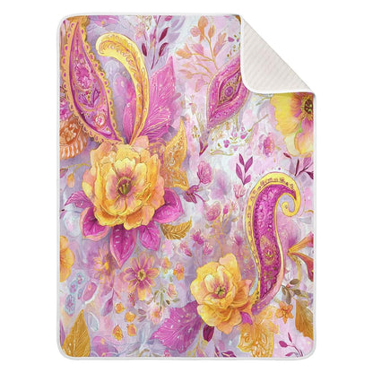 Paisley Baby Receiving Blanket for Infants - 30 x 40 Inch Swaddle Wrap