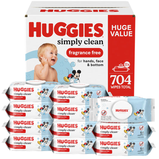 Huggies Simply Clean Unscented Baby Diaper Wipes
