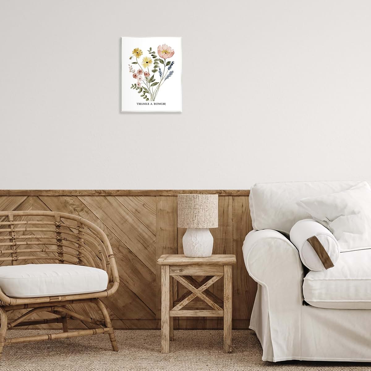 Floral Thanks A Bunch Botanical Mounted Wall Plaque Print | Stupell Industries