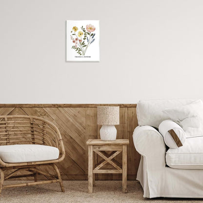 Floral Thanks A Bunch Botanical Mounted Wall Plaque Print | Stupell Industries