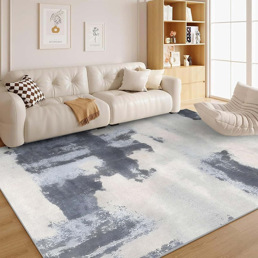 Dyausi Abstract Sunflowers Rug 8x10 - Modern Rectangular Area Carpet