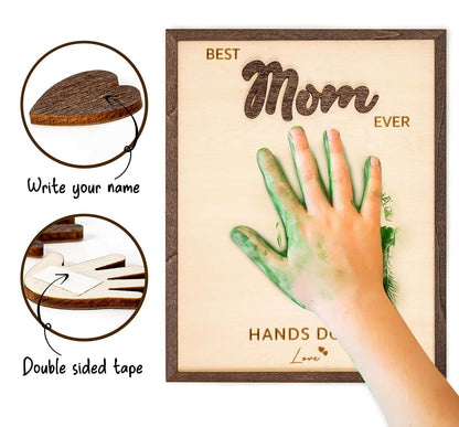 NELXI Handprint Kit for Kids and Mom, DIY Christmas 2026 Craft with Handprint Keepsake Frame for Family, Christmas (photo 2)